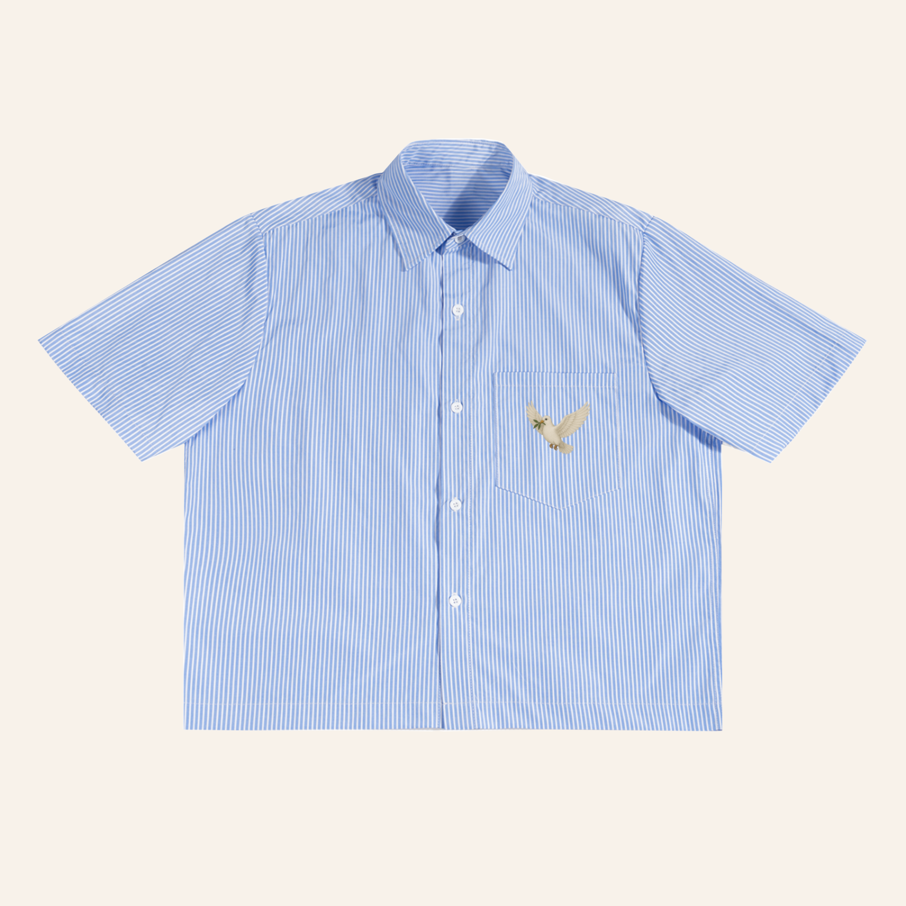 White dove short sleeve dress shirt