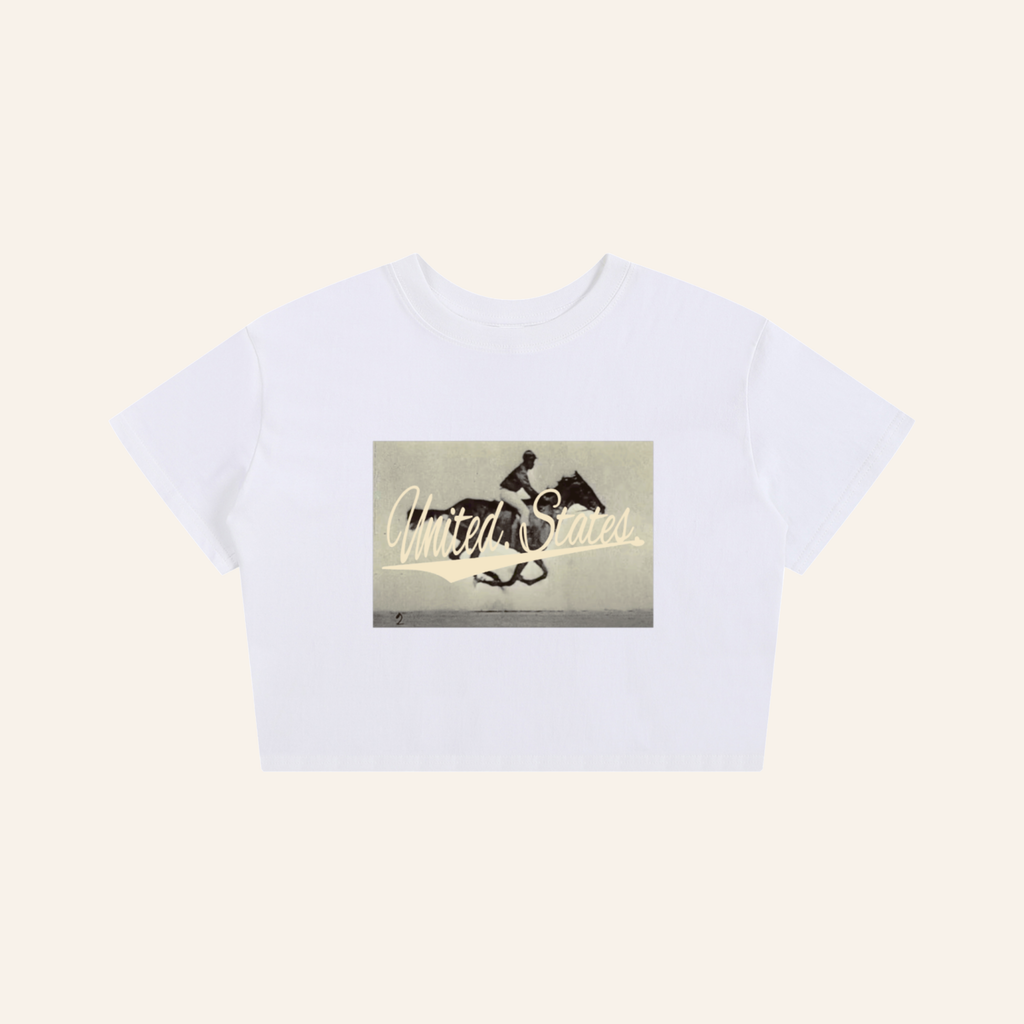USA Horse Cropped Tee